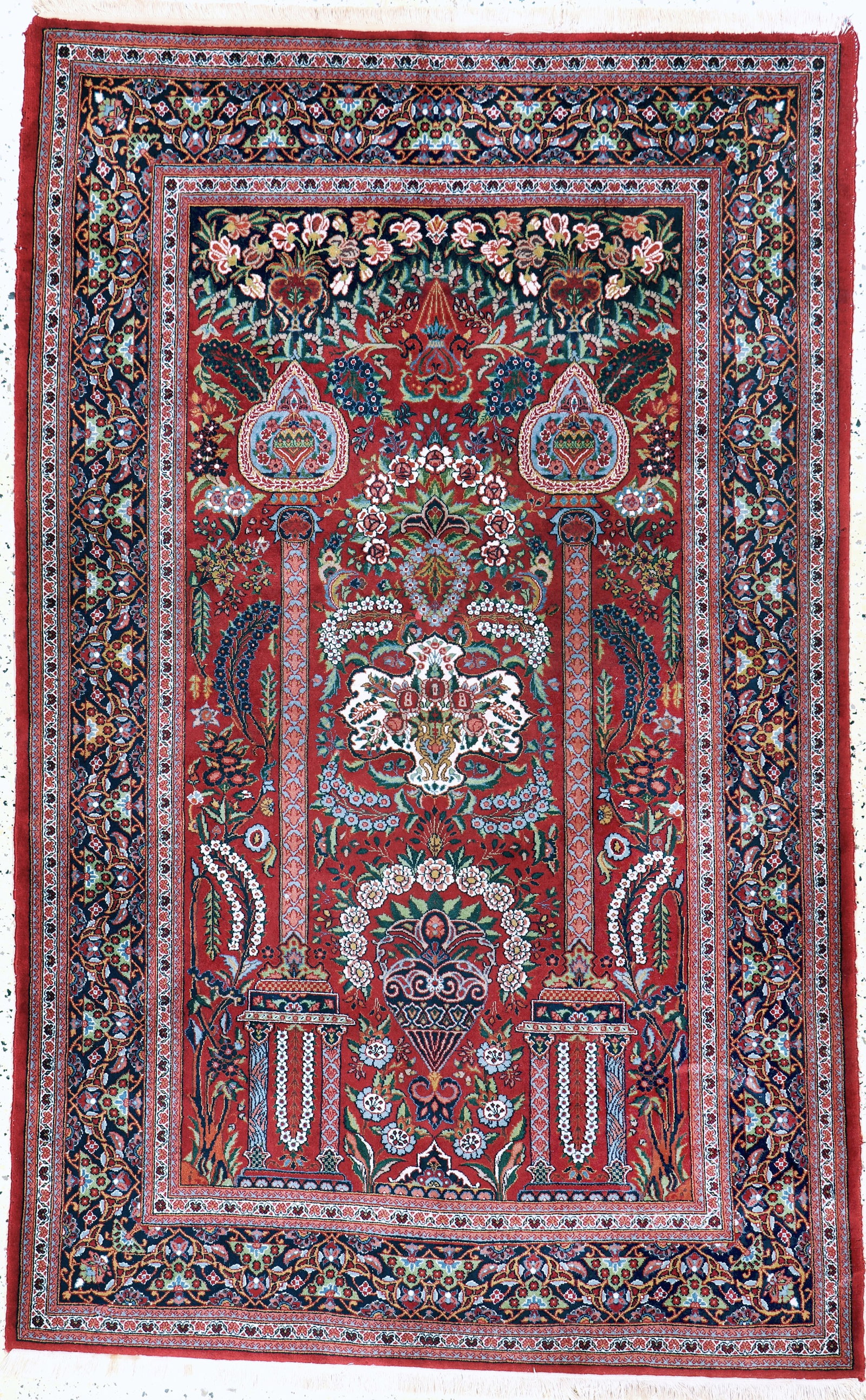 Kashan, Pakistan, late 20th century, wool on cotton: Kashan, Pakistan, late 20th century, wool on cotton, approx. 205 x 133 cm, condition: 2. Rugs, Carpets & Flaweaves