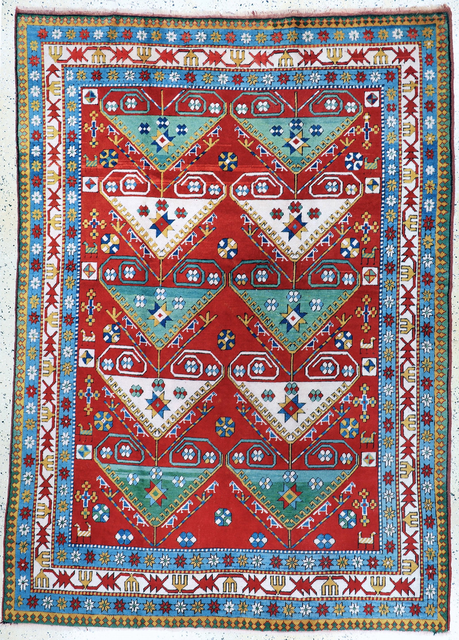 Kars, Turkey, mid-20th century, wool on wool, approx. 291: Kars, Turkey, mid-20th century, wool on wool, approx. 291 x 215 cm, condition: 2. Rugs, Carpets & Flaweaves