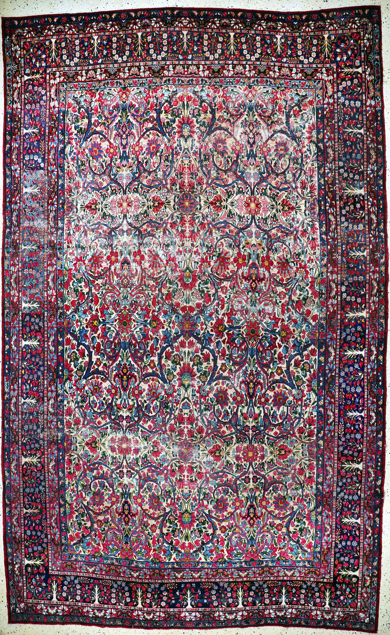 Kirman Lawar antique, Persia, around 1900, wool on (1 of 11)