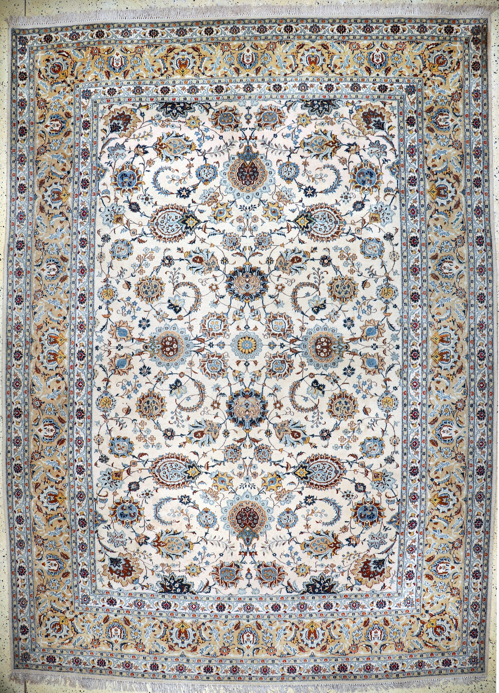 Kashan old, Persia, mid-20th century, wool on cotton (1 of 10)
