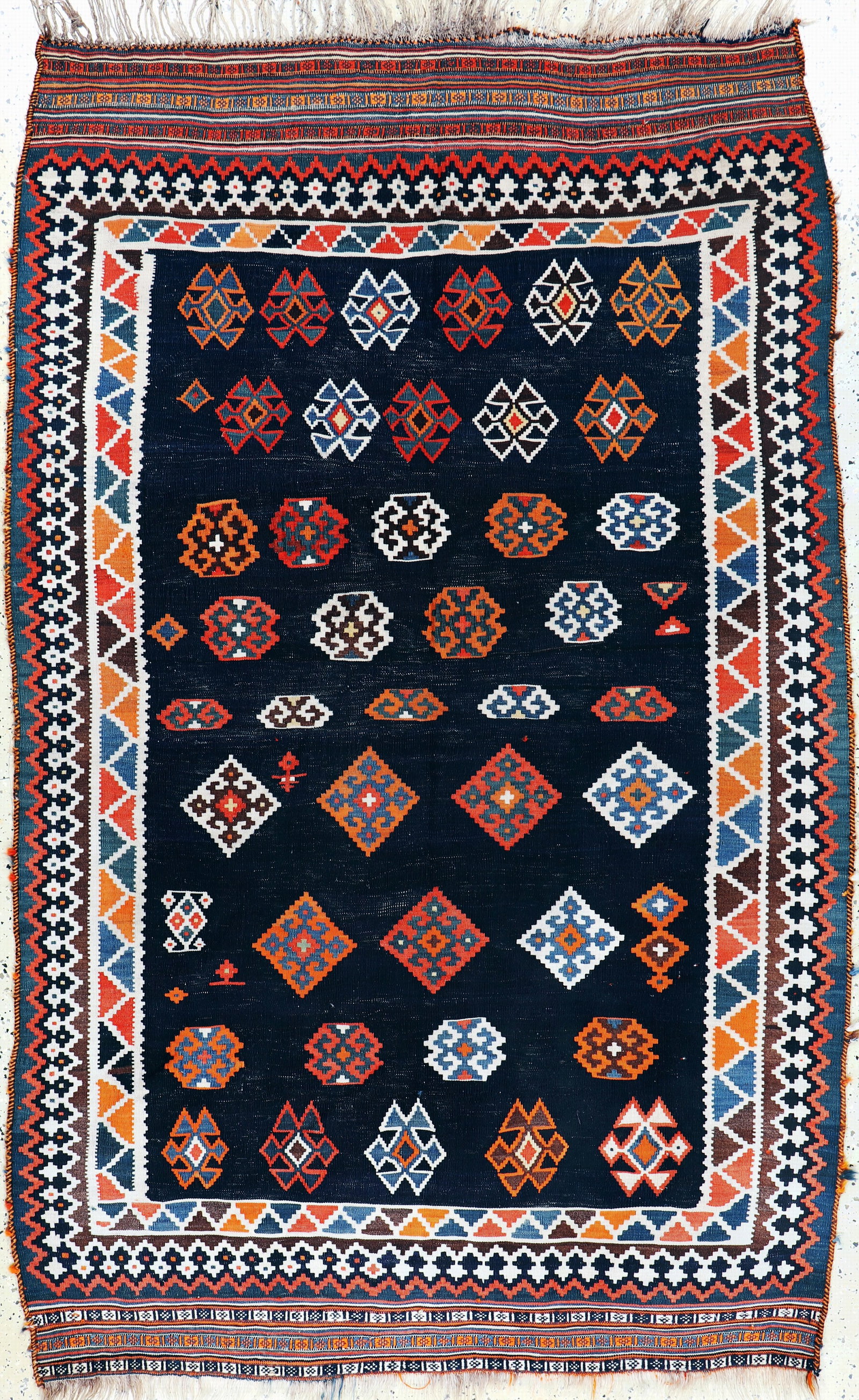 Ghashgai Kilim antique, Persia, around 1900, wool on (1 of 6)