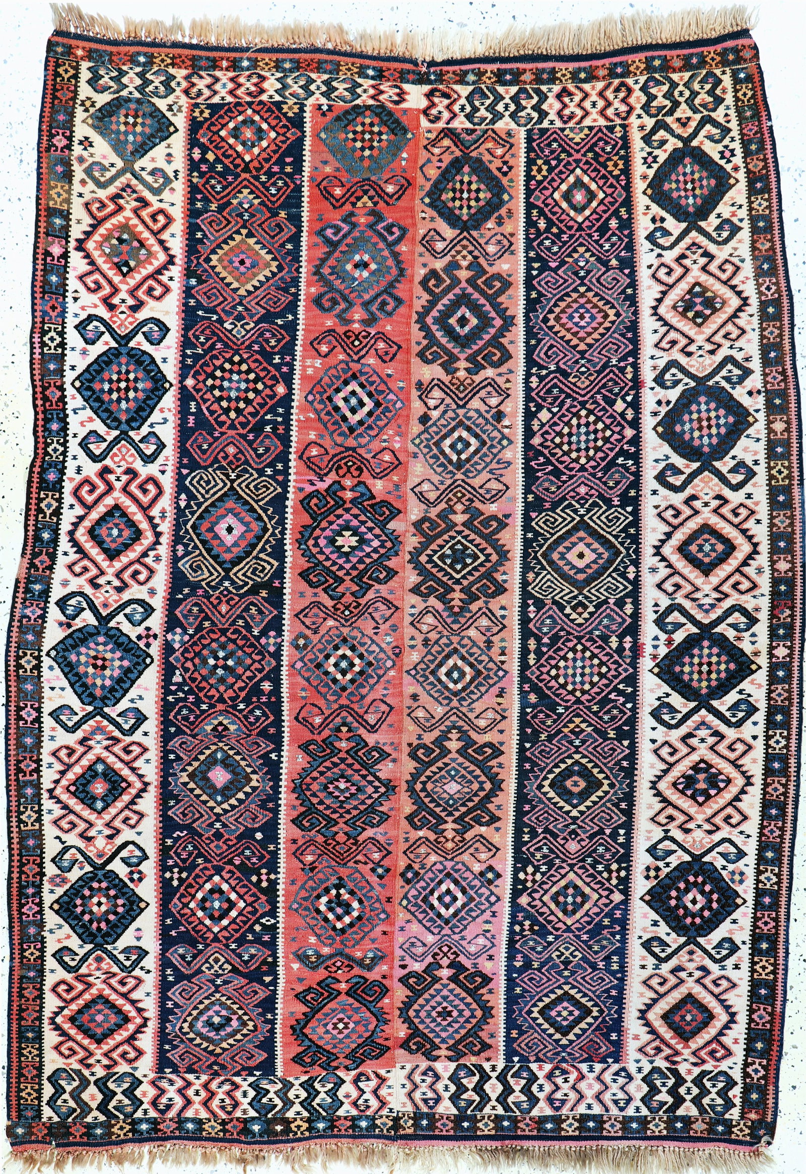 Malatia Kilim(2 Bahnig)antique, Turkey, around1900, wool: Malatia Kilim(2 Bahnig)antique, Turkey, around1900, wool on wool, approx. 220 x 156 cm, condition: 2. Rugs, Carpets & Flaweaves