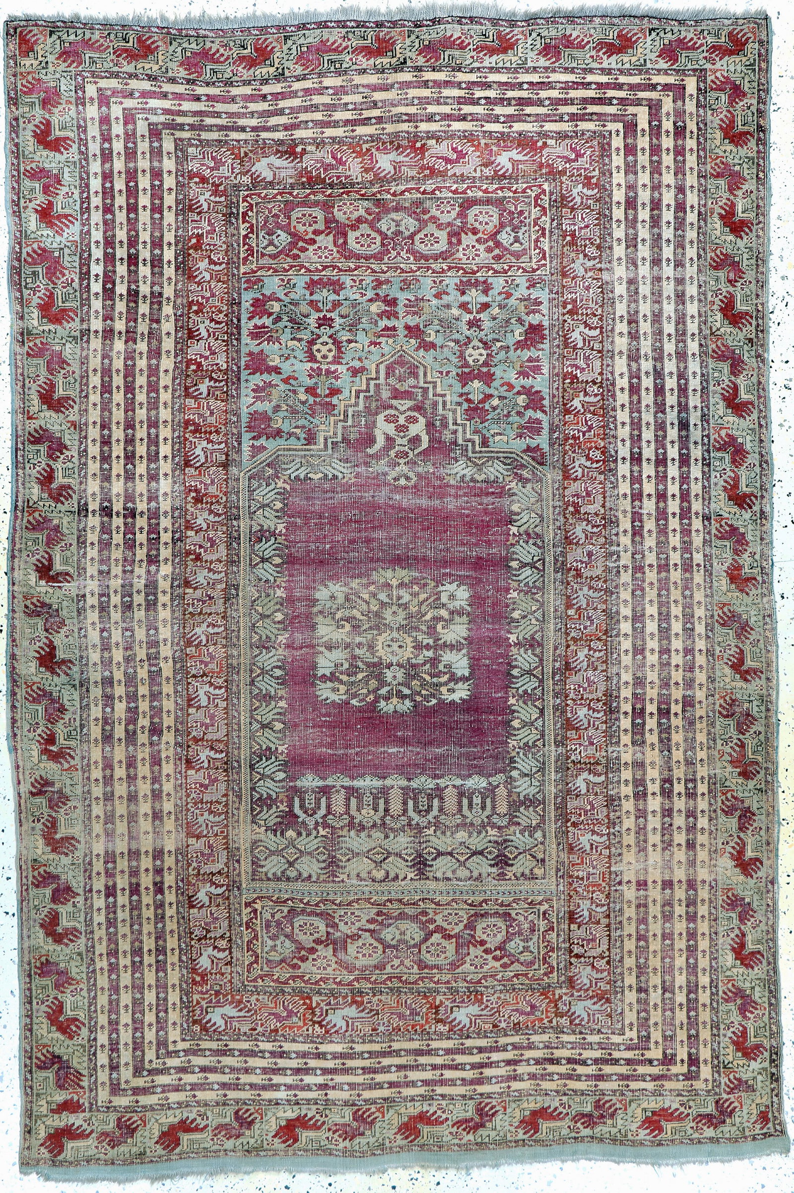 Giordes antique, Turkey, early 19th century, wool on: Giordes antique, Turkey, early 19th century, wool on wool, approx. 220 x 150 cm, condition:3. Rugs, Carpets & Flaweaves