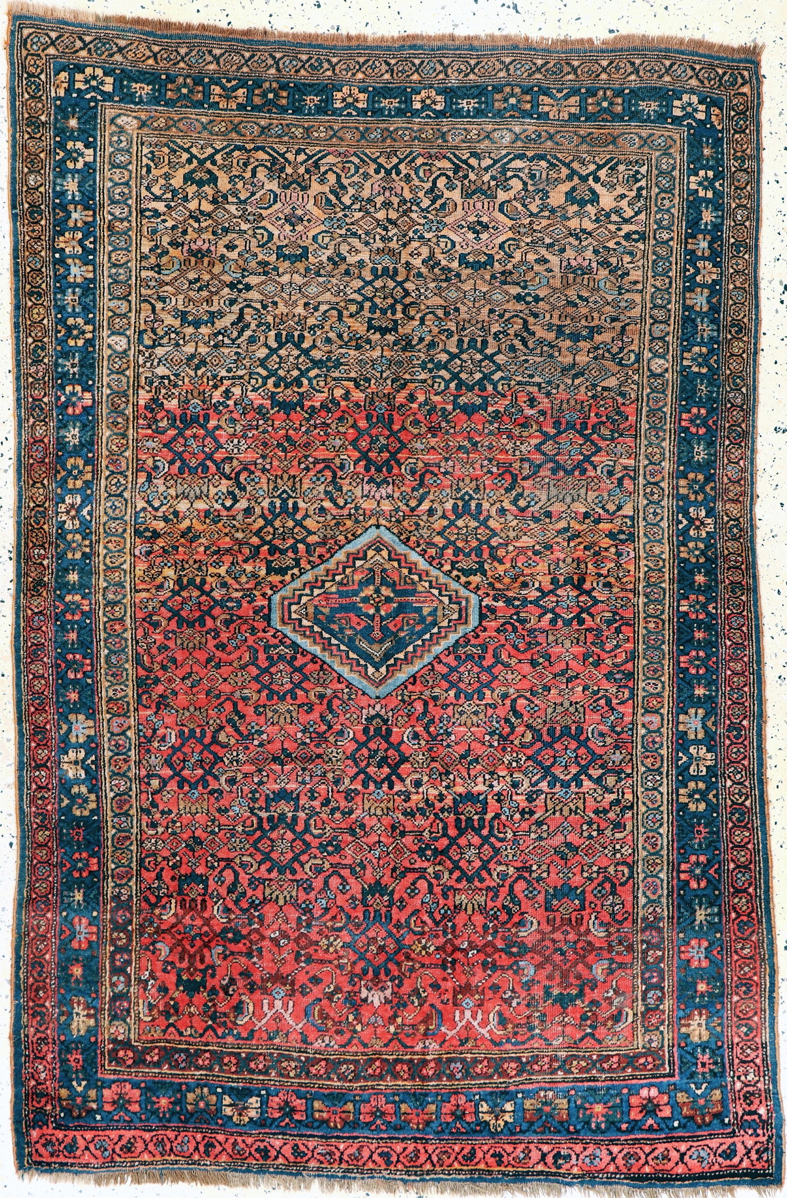 Bijar antique, Persia, 19th century, wool on wool: Bijar antique, Persia, 19th century, wool on wool, approx. 200 x 135 cm, condition: 3. Rugs, Carpets & Flaweaves