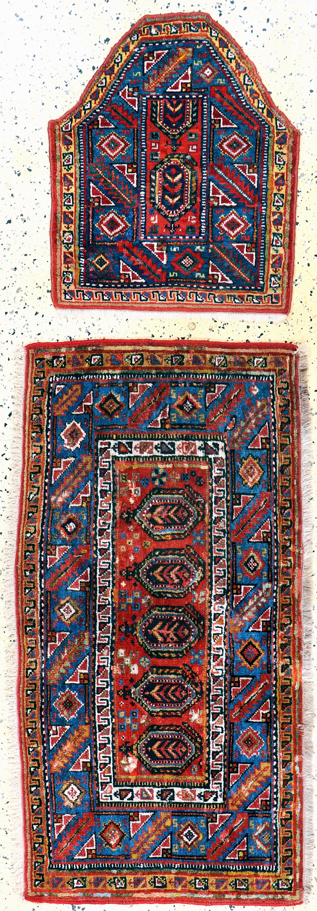 2 lots of Meshgin Mafrasch parts, Persia, around 1900 (1 of 6)