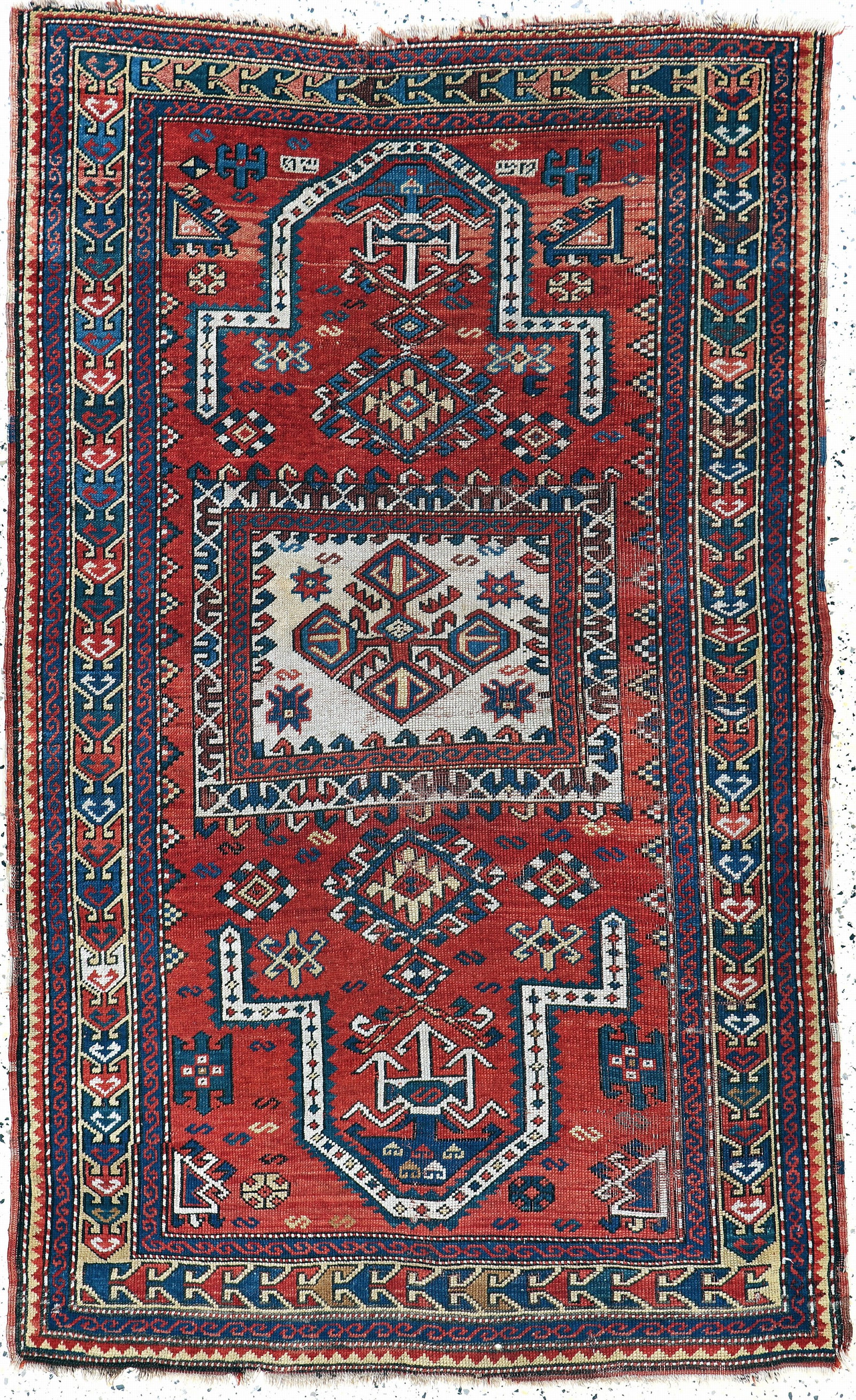 Kazak antique, Caucasus, 19th century, wool onwool (1 of 6)