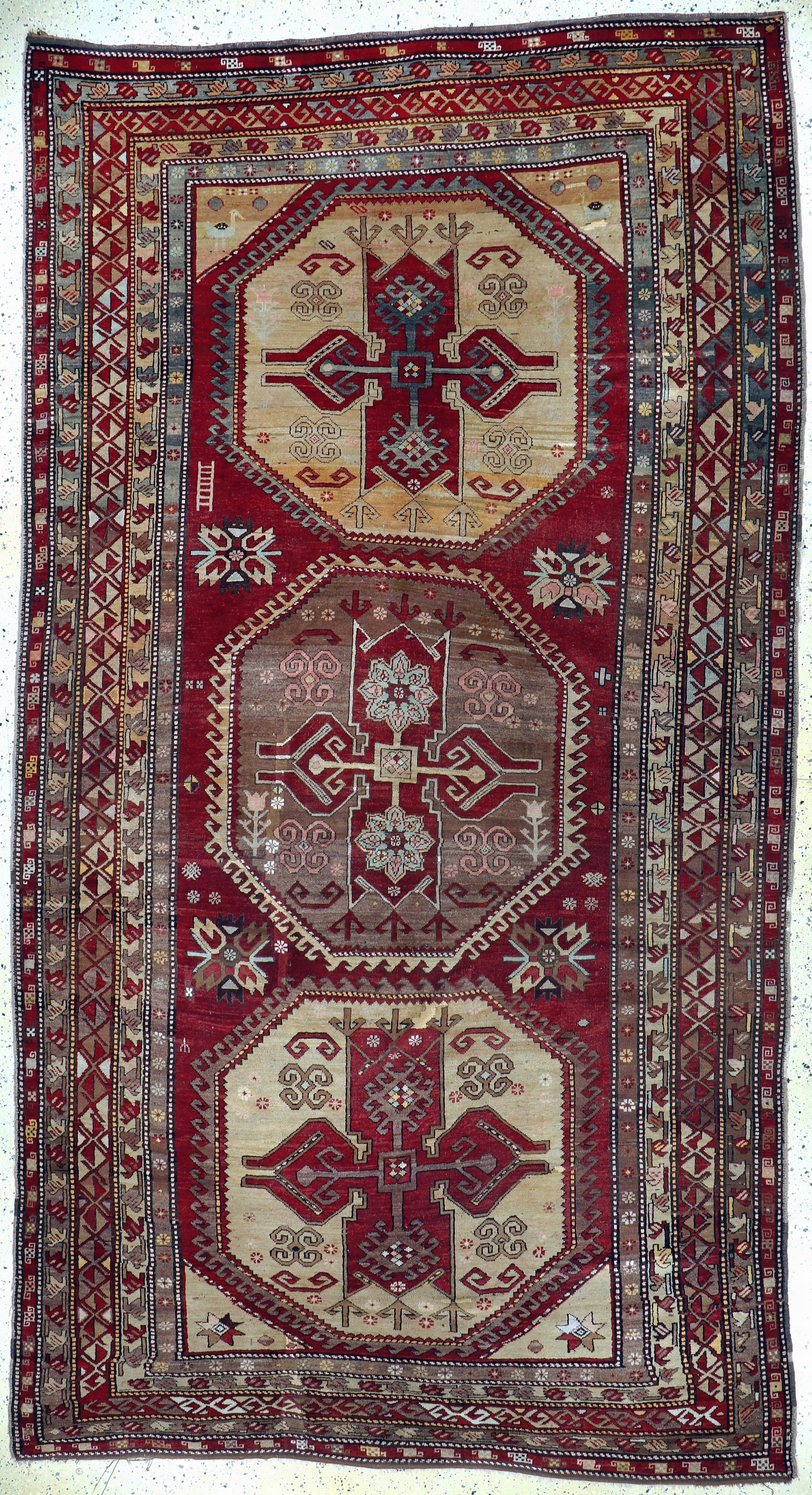Kazak antique, Turkey, around 1900, wool on wool (1 of 9)
