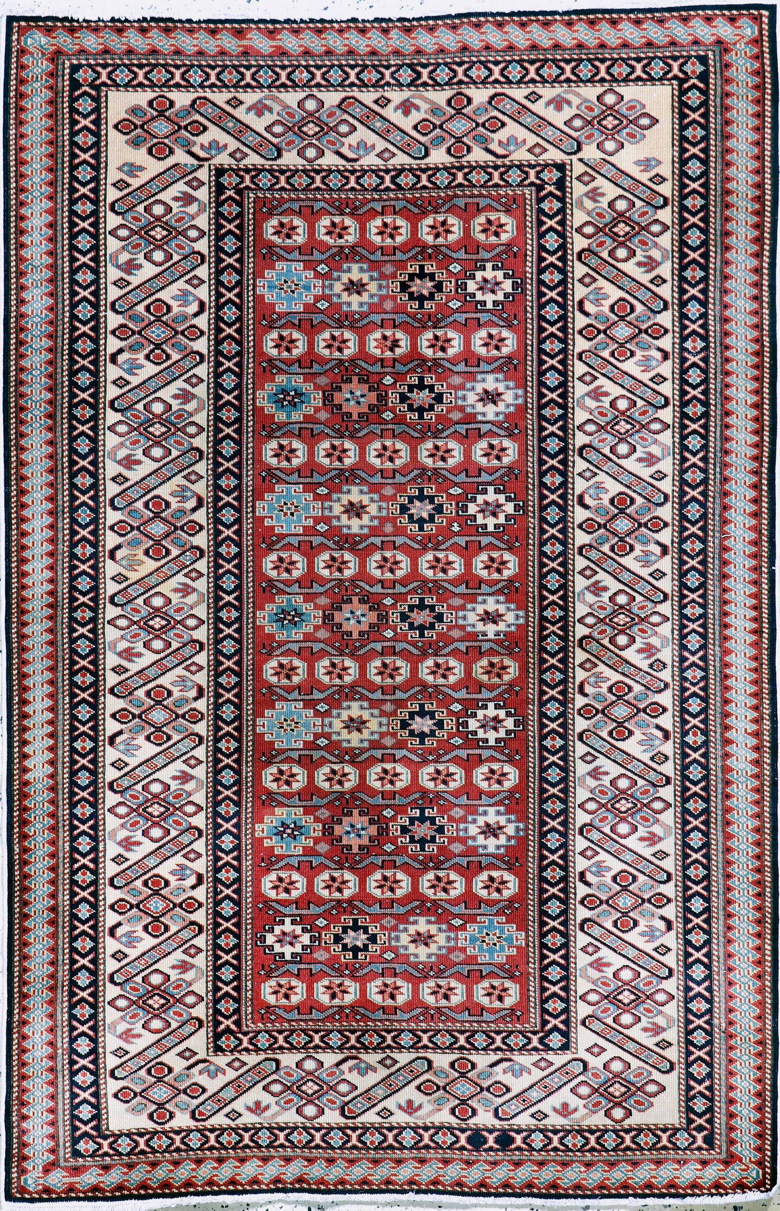 Shirvan, Azerbaijan, late 20th century, wool on cotton: Shirvan, Azerbaijan, late 20th century, wool on cotton, approx. 160 x 110 cm, condition: 2.Rugs, Carpets & Flaweaves