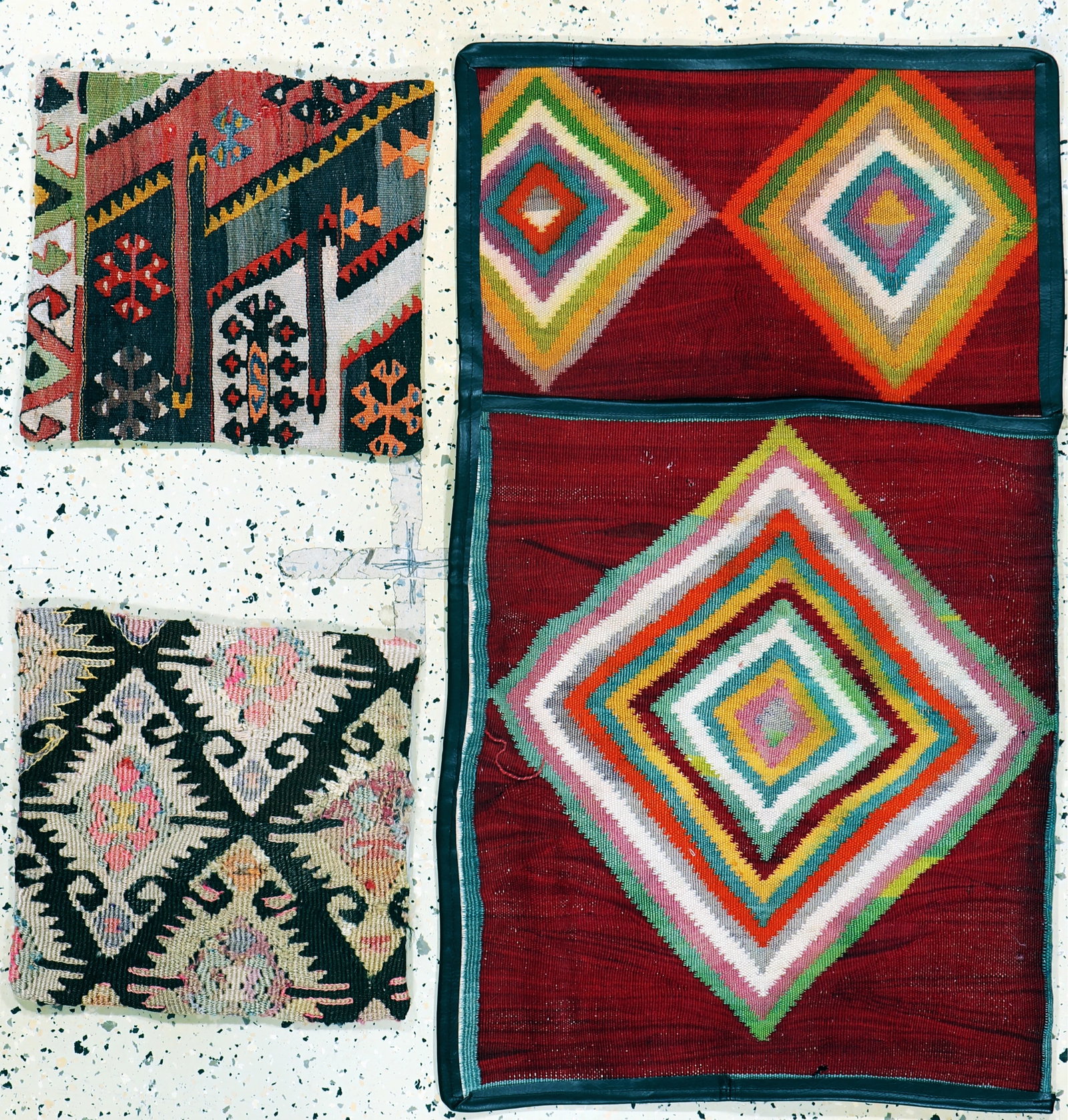 3 homemade bags, Turkey, mid-20th century, wool on (1 of 6)