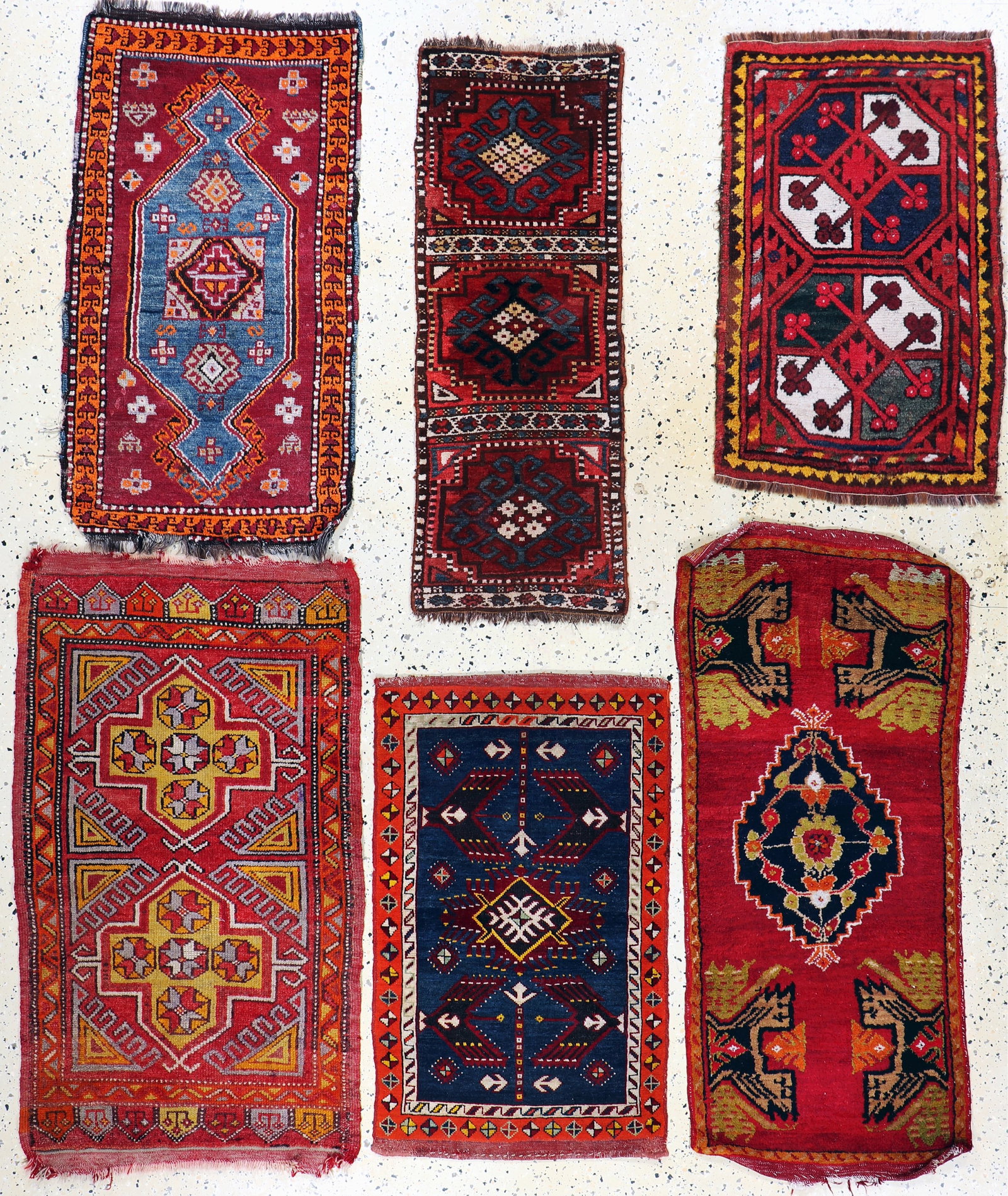 6 lots of Yastik, Turkey & Turkmenistan, early20th: 6 lots of Yastik, Turkey & Turkmenistan, early20th century, wool on wool, approx. 120 x 65 cm, condition: 2-3. Rugs, Carpets & Flaweaves