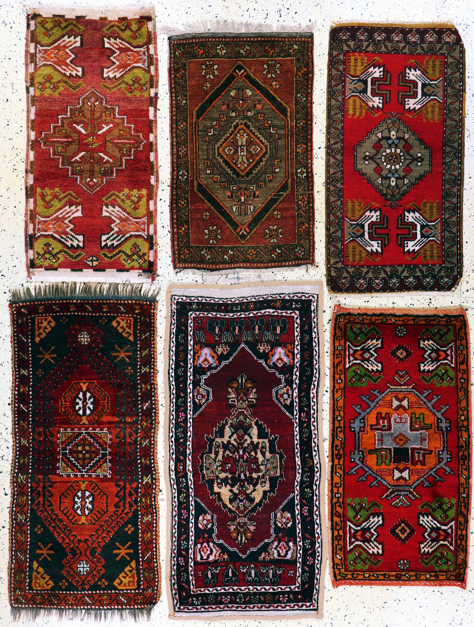 6 lots of Yastik, Turkey, early 20th century, wool on (1 of 14)