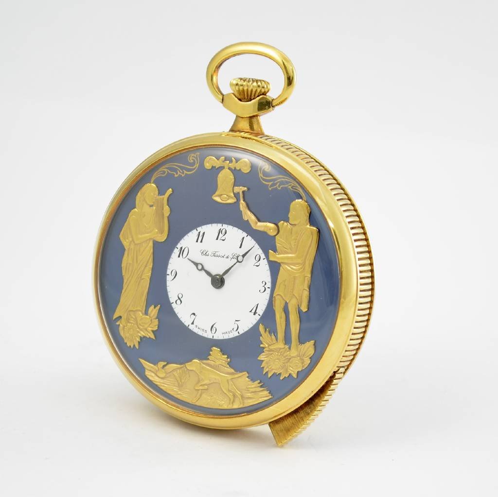 TISSOT 5-minute repeater Jacquemart pocket watch