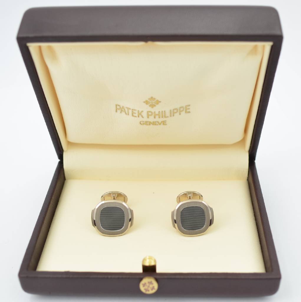 PATEK PHILIPPE GENEVE cufflinks design Nautilus in 18k