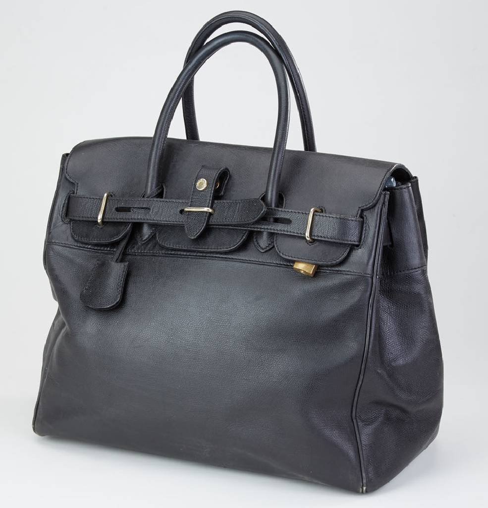 ESCADA handbag, black structured nappa leather