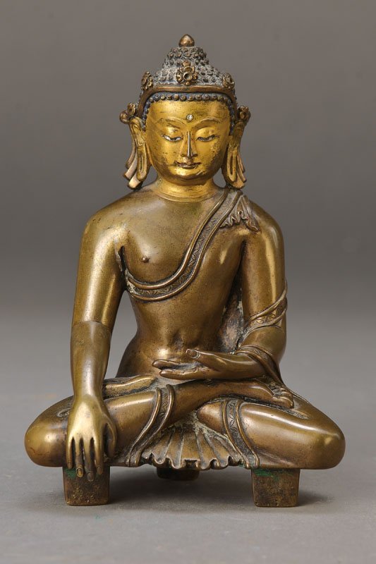 Bronze Buddha, Tibet, 19th C. (1 of 1)
