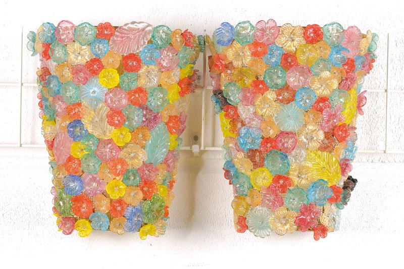 Pair sconces, Murano, mid 20th C. (1 of 2)