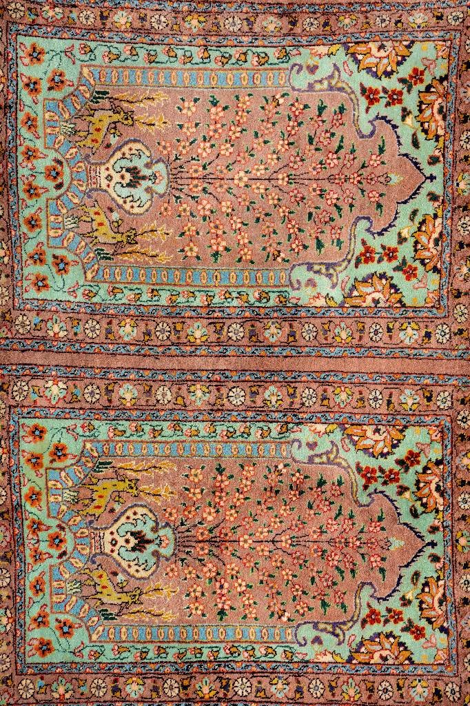 A pair of Silk Tabriz, Persia, circa 40 years old, pure (1 of 1)