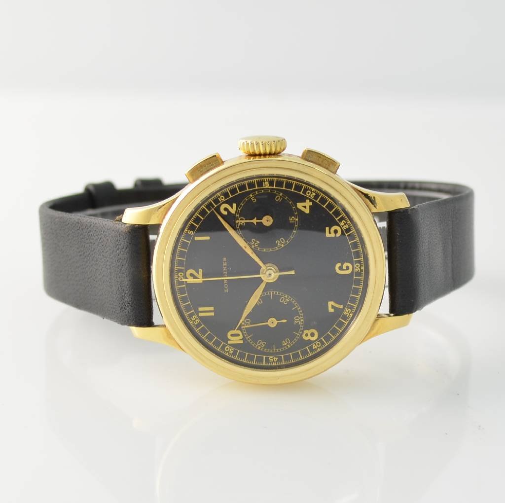 LONGINES 13ZN rare 18k yellow gold gent's wristwatch