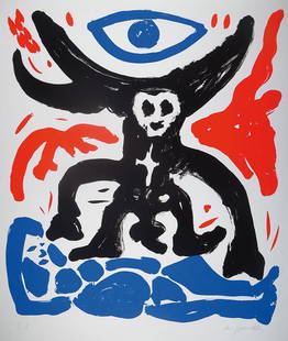 A.R. Penck, born 1939 Dresden, Pilatus, color serigraph