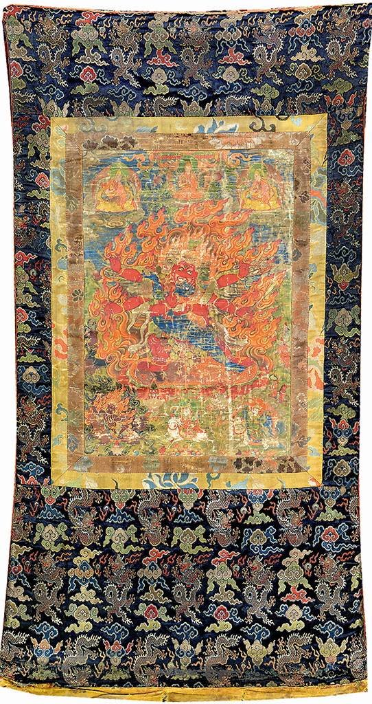 Thangka 'Yamantaka' (Vajrabhairava), Tibetan, 18th ct. (1 of 10)