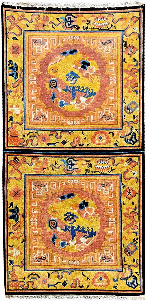 Ning Hsia 'Seat-Mat' (Foo-Dogs), China, end of 19th ct. (1 of 6)