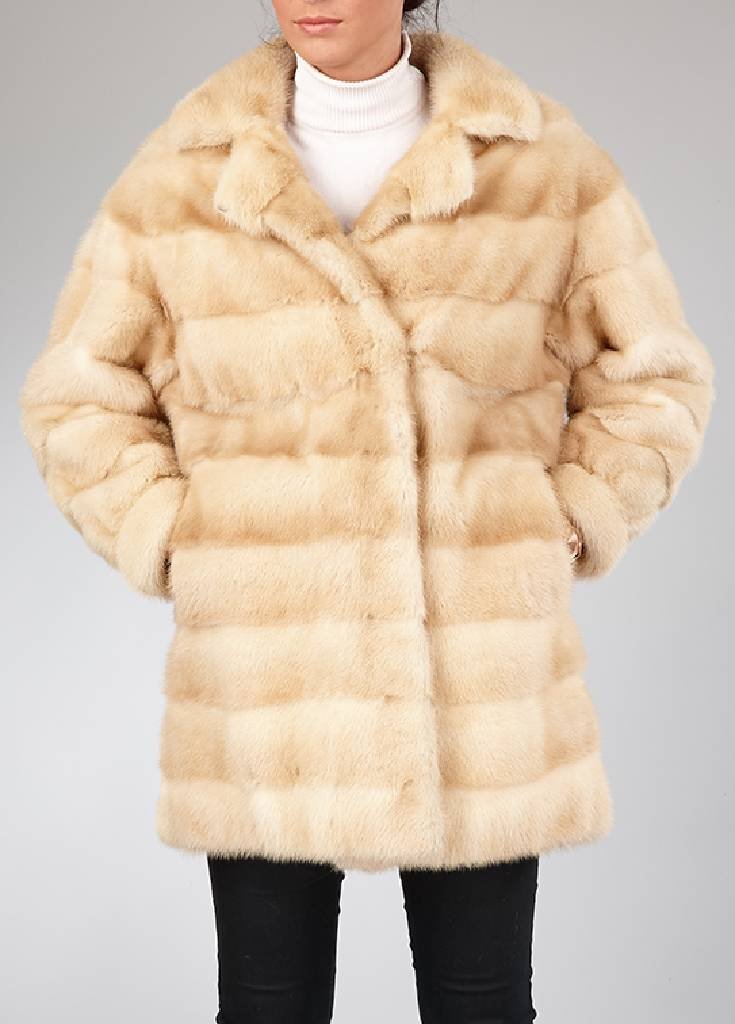 Minklongjacket, size approx. 42/44 (1 of 2)