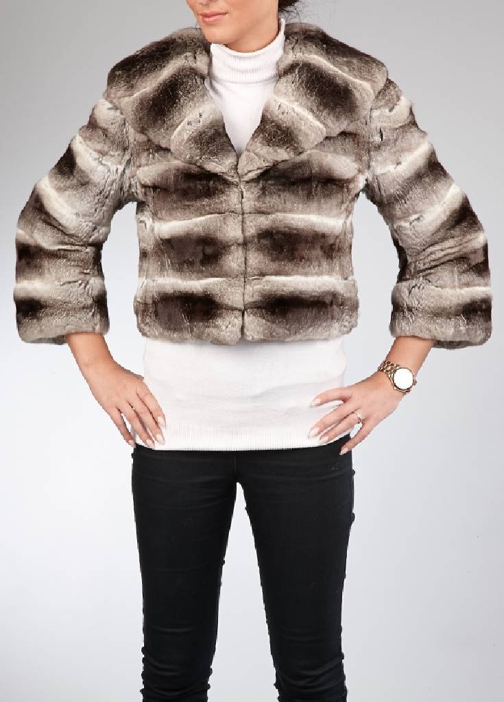 Chinchilla-Shortjacket, size approx. 36/38 (1 of 2)