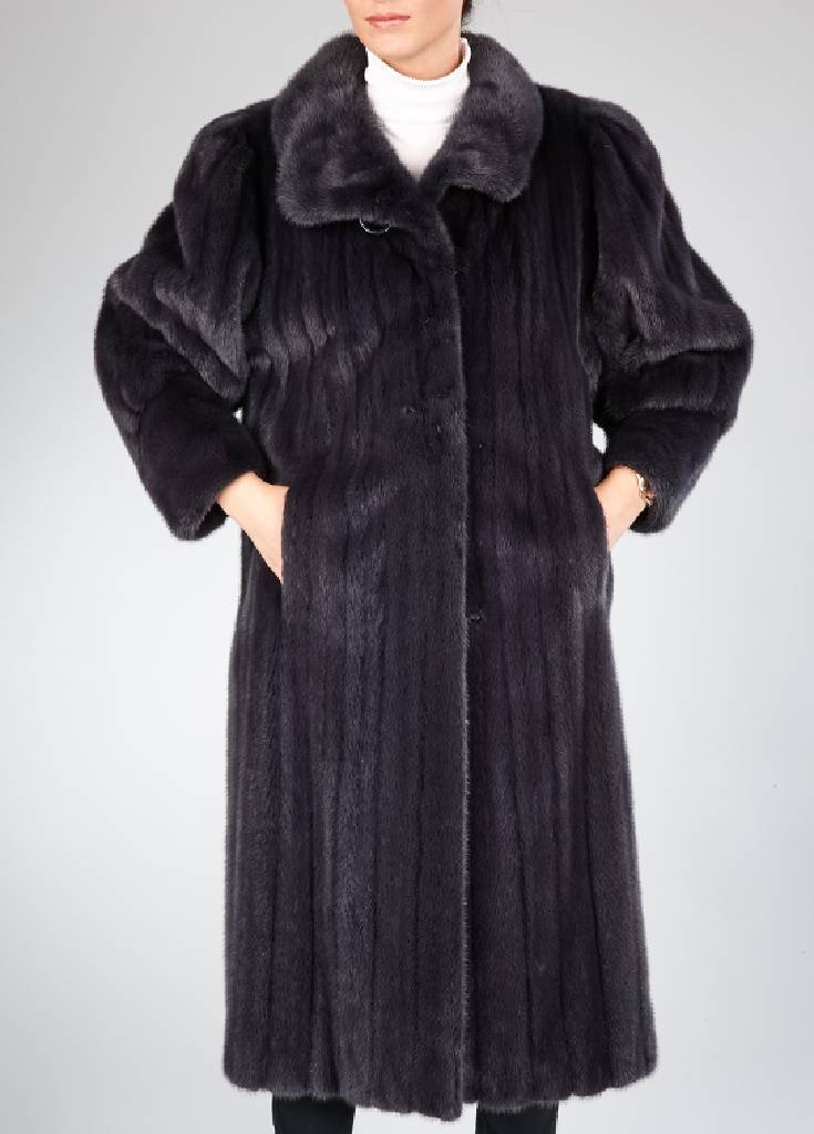 Saga Mink coat, taupe, size approx. 44 (1 of 2)