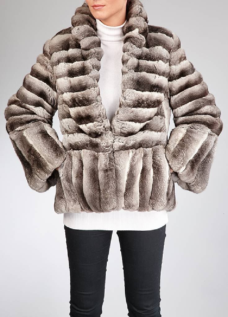 Chinchilla-jacket, size approx. 38 (1 of 2)