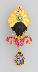 Brooch 'blackamoor' by ASKEW LONDON