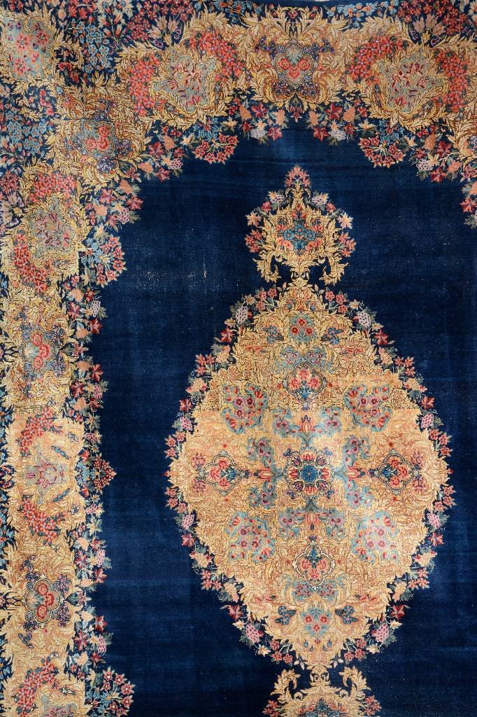 Kirman, Persia, circa 50 years old, wool/cotton, approx (1 of 1)