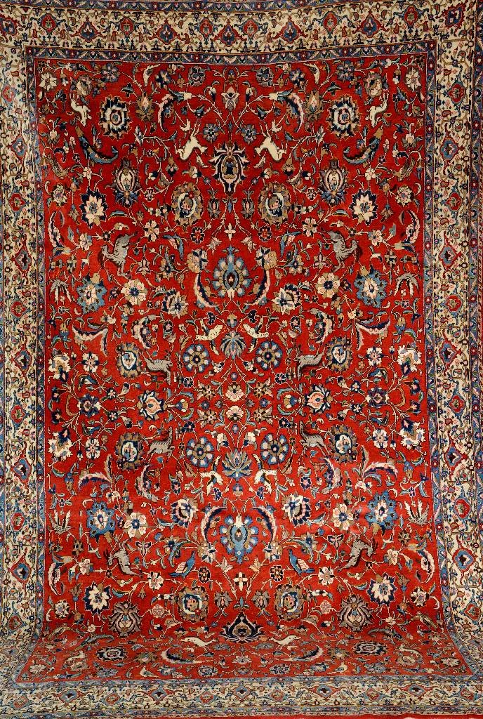 Qum, Persia, circa 50 years old, wool/cotton, approx. (1 of 1)