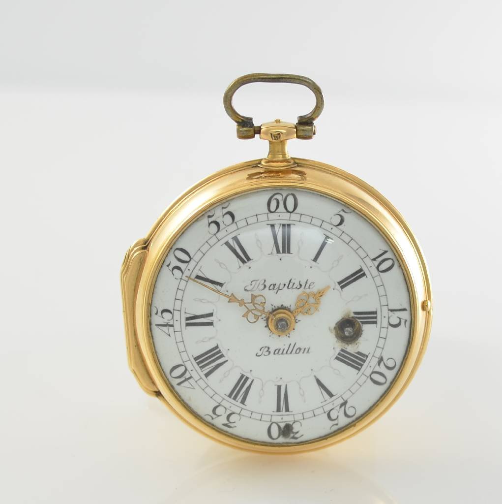BAPTISTE BAILLON gold verge watch, France around 1750 (1 of 5)