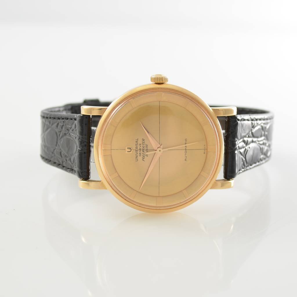 UNIVERSAL GENEVE 18k gold gent's wristwatch Polerouter (1 of 8)