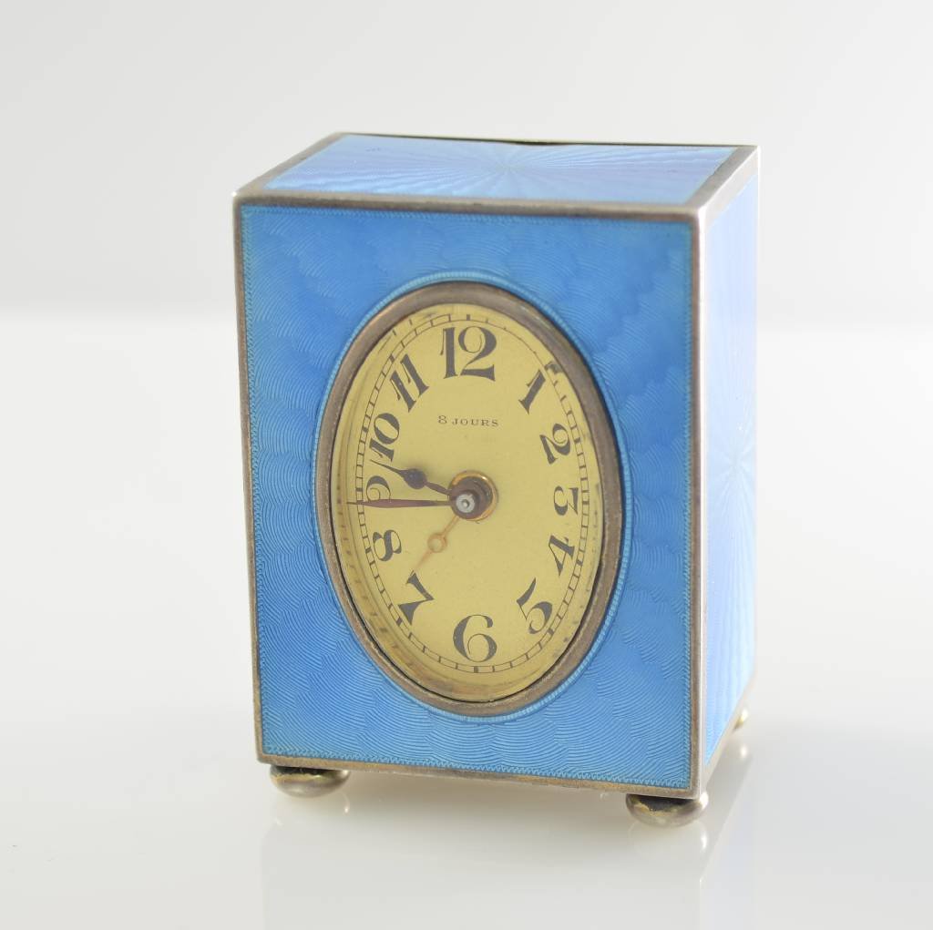 ETERNA enamel carriage clock with alarm (1 of 7)