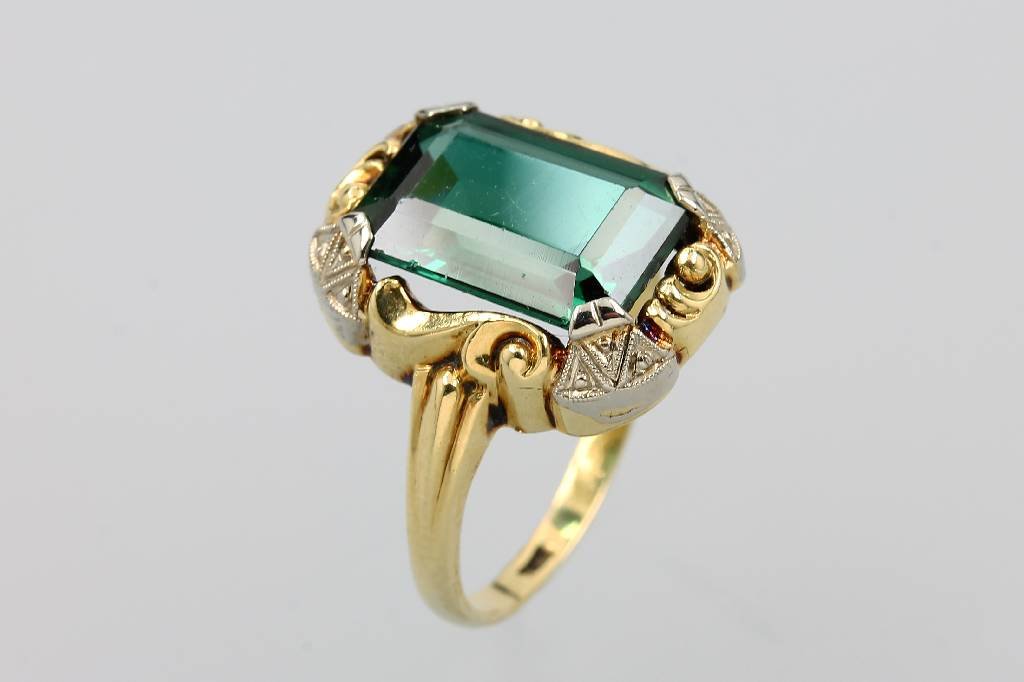 14 kt gold ring with tourmaline (1 of 1)