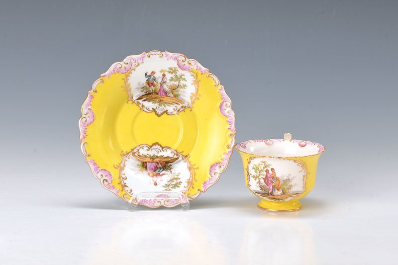 cup with saucer, Meissen, around 1850 (1 of 1)
