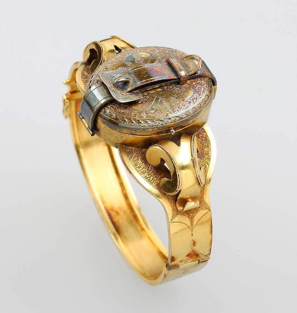 Extraordinary 14 kt gold bangle, german approx. (1 of 1)