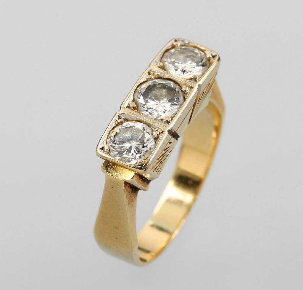 14 kt gold ring mit Brillanten (1 of 1)