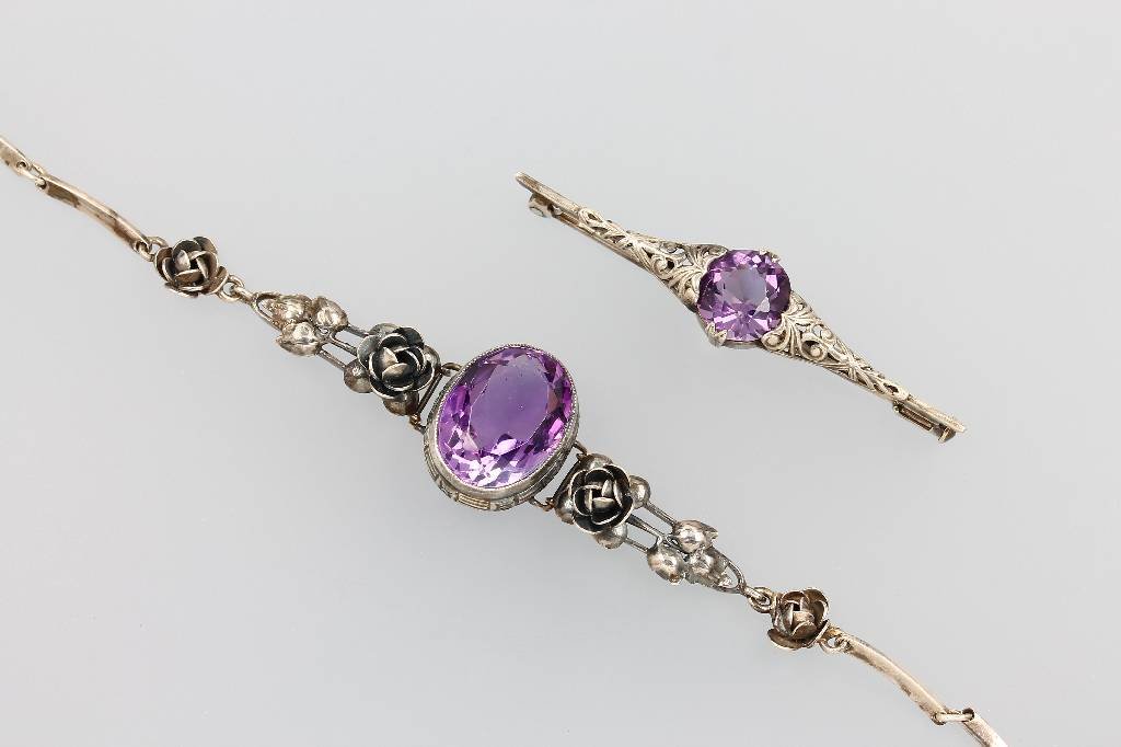 Lot with amethysts, german approx. 1900s (1 of 1)
