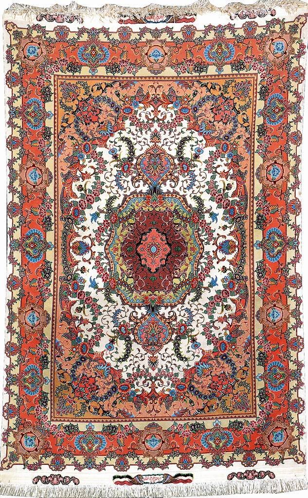 Part-Silk Tabriz 'Benam' (Signed), (1 of 7)