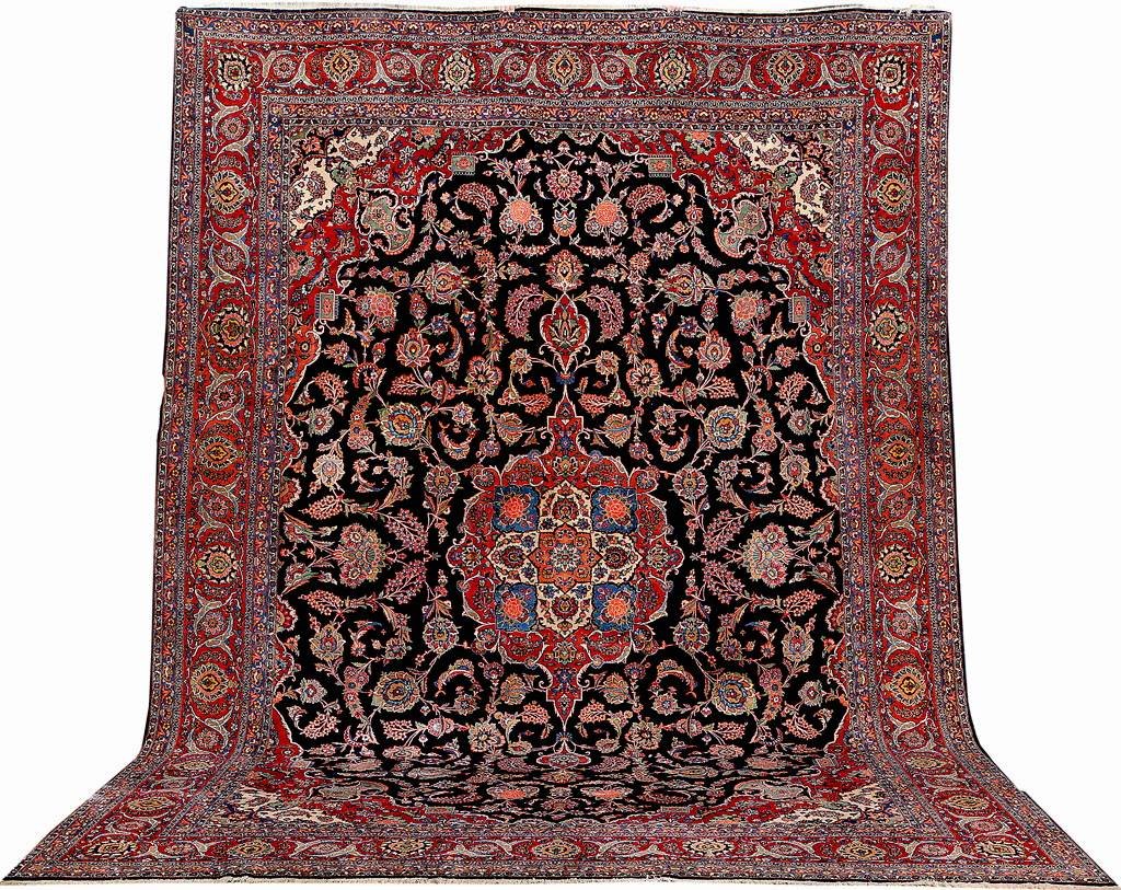 Large Kurk Kashan Carpet, (1 of 7)