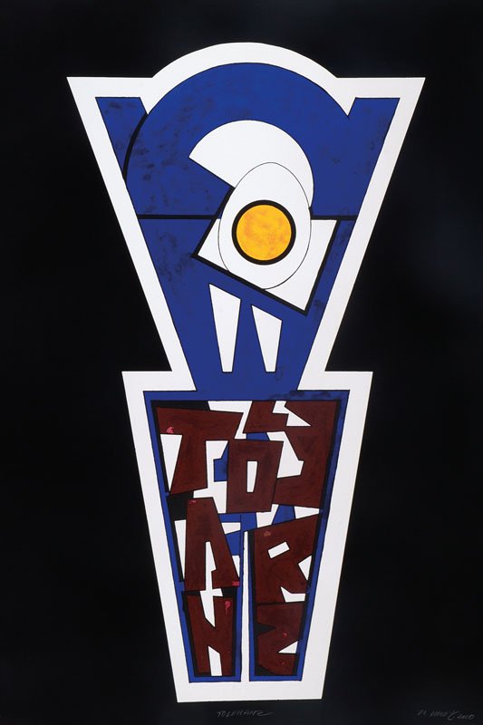 El Loko, born 1950, lithograph in 5 colors: El Loko, born 1950, lithograph in 5 colors on 400 g cardboard of Hahnenmühle, signed, numbered 84/100, from the year 2000, approx 59 x 79 cm, from the wallet 'Dialogue of Cultures' published in the e