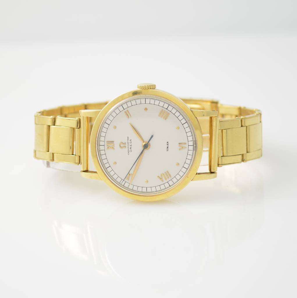 OMEGA 18k gold chronometer wristwatch Gay Freres (1 of 10)