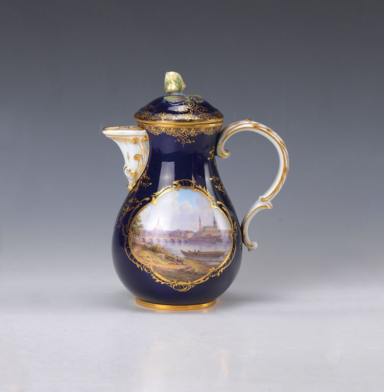 large coffee pot, Meissen (1 of 2)
