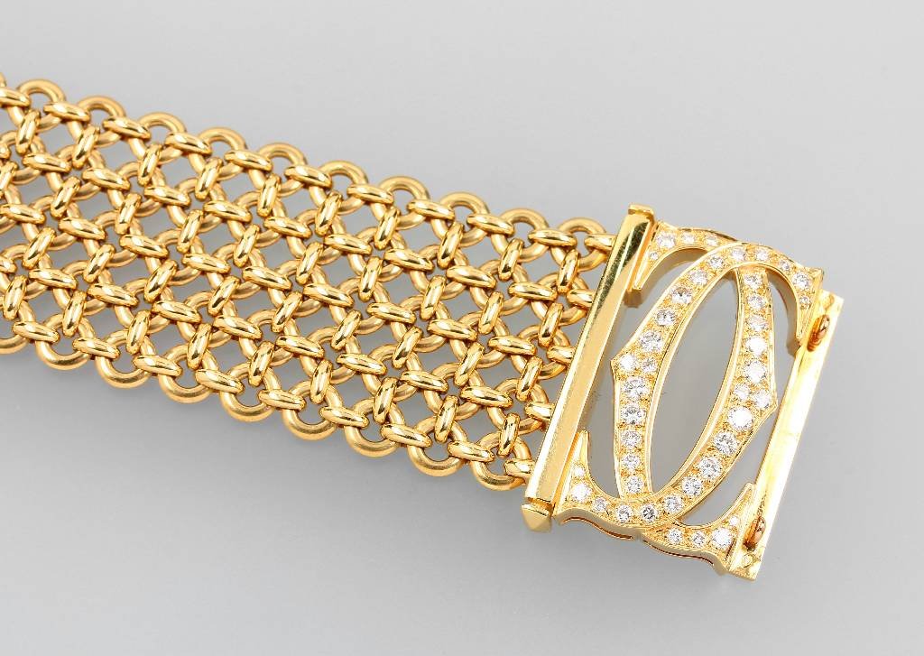 18 kt gold bracelet with brilliants by CARTIER (1 of 1)