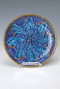 André Metthey, 1871-1920: André Metthey, 1871-1920, Paris, famous Frenchceramist, so-called innovator of the French ceramic, represented in all large museums, inter alia the Metropolitan Museum of Art, here: pompous plate, ar