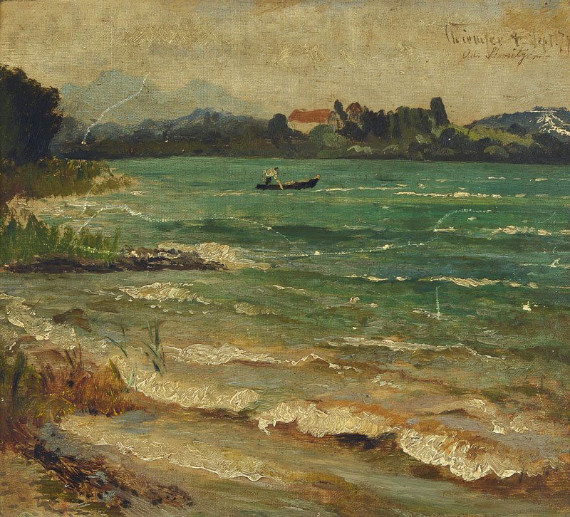 Adolf Schweitzer: Adolf Schweitzer, 1847 Dessau-1914 Dusseldorf,German landscape painter, studied at the academy Dusseldorf with Oswald Achenbach and after World War I under E. Dücker, undertook numerous study trips,