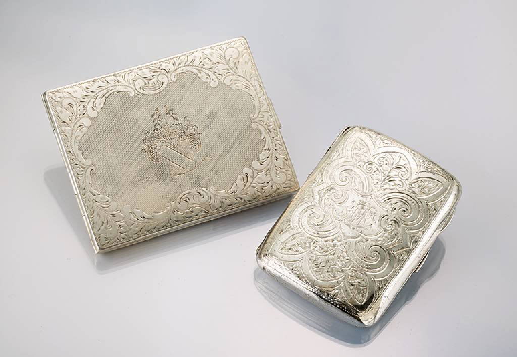 Lot 2 cigarette cases, 1 x England approx. 1905/06 (1 of 1)