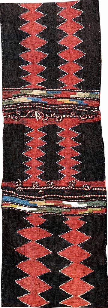 'Part-Cotton' Caucasian Azeri 'Bag',: 'Part-Cotton' Caucasian Azeri 'Bag', South Caucasus Azerbaijan, 19th century, wool/part- cotton/wool, approx. 124 x 43 cm, condition: 2(good condition, professionally cleaned). finequality, typical de